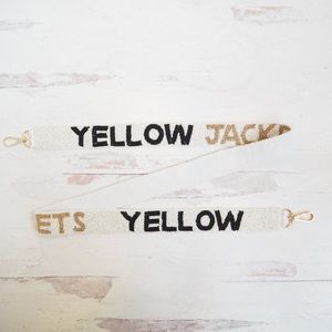 Beaded Collegiate Georgia Tech Yellow Jackets Game Day Purse Strap